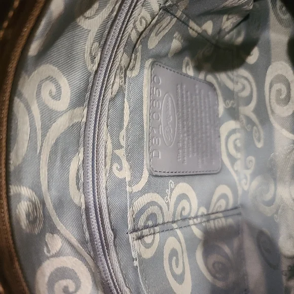 Brighton Cher Olive Green Croc Patent Leather Large Hobo Shoulder Bag. - Picture 4 of 8